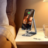 Suport de birou UGREEN birou LP263 (80708), Folding Feature, Premium Metal Build, Non-slip Base, pentru Phone 4.7-7.9, gri