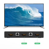 Adaptor UGREEN KVM Switch CM200 (50744), 2x HDMI 4k@30Hz, 4x USB to 1x HDMI, 2x USB2.0, 480Mbps, Buzzer Alert