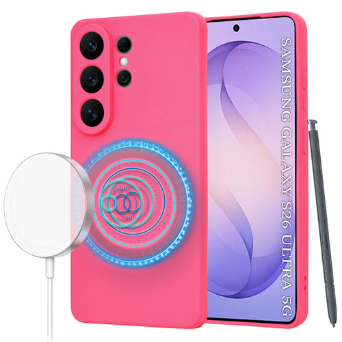 Husa pentru Samsung Galaxy S26 Ultra, Techsuit SoftFlex MagSafe, fucsia