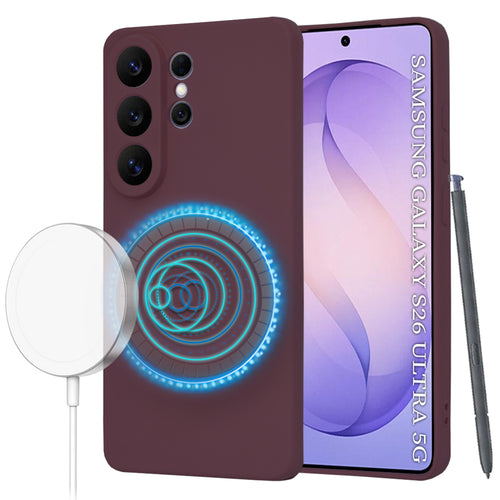 Husa pentru Samsung Galaxy S26 Ultra, Techsuit SoftFlex MagSafe, bordo