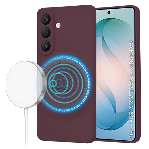 Husa pentru Samsung Galaxy S26 Plus, Techsuit SoftFlex MagSafe, bordo