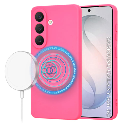 Husa pentru Samsung Galaxy S26, Techsuit SoftFlex MagSafe, fucsia