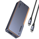 UGREEN Hard Drive Enclosure D703 (65727), M.2 NVMe/SSD, 40Gbps, 8TB, cu Type-C Cable, Gri