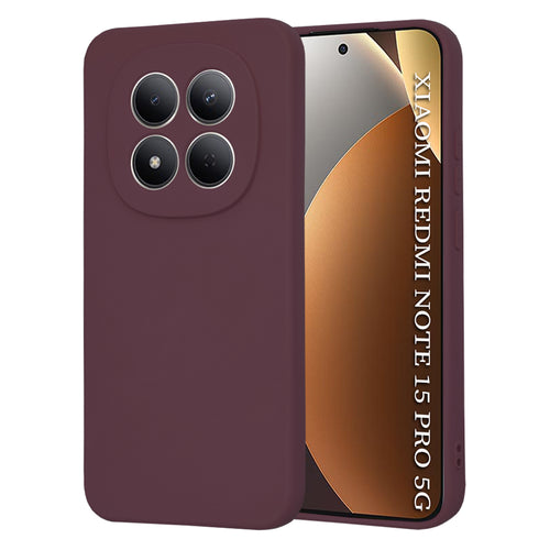Husa pentru Xiaomi Redmi Note 15 Pro 5G, Techsuit SoftFlex, bordo
