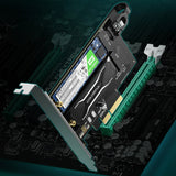 UGREEN Expansion Card CM302 (70504), M.2 SATA + M.2 NVMe to PCI-E X4, 32Gbps (PCI-E), 6Gbps (SATA), Negru