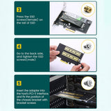 UGREEN Expansion Card CM302 (70504), M.2 SATA + M.2 NVMe to PCI-E X4, 32Gbps (PCI-E), 6Gbps (SATA), Negru