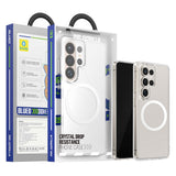 Husa pentru Samsung Galaxy S26 Ultra, Blueo Crystal Anti-Drop Series MagSafe, transparenta
