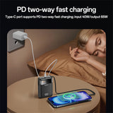 Baterie externa Yesido (YP97), Incarcare rapida, Type-C, Afisaj digital, 20000mAh, 65W, gri