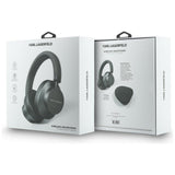 Casti wireless Karl Lagerfeld Saffiano Elongated (KLBHP73PSACKMG), Over-ear Casca, ANC, Bluetooth, Type-C, negru