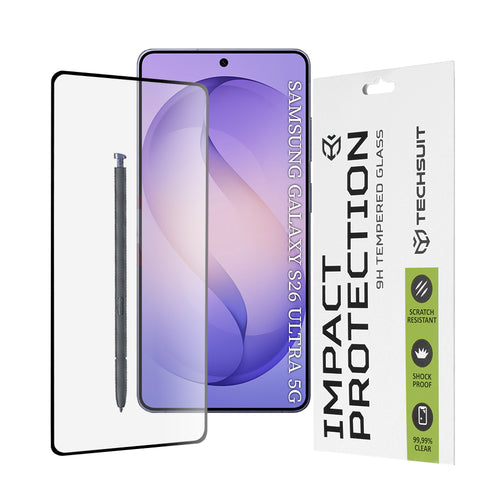 Folie de protectie pentru Samsung Galaxy S26 Ultra, Techsuit 111D Full Cover / Full Glue Glass