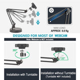 Suport de birou Techsuit birou (GT6), Reglabil Arm pentru Multipurpose Use cu 1/4 Screw Compatibility, negru