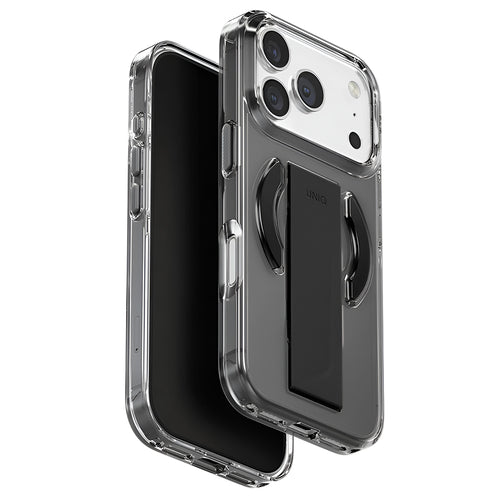 Husa pentru iPhone 17 Pro Max, UNIQ Heldro Air MagClick, negru/transparenta