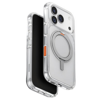 Husa pentru iPhone 17 Pro, UNIQ Swivix 360° Kickstand, argintiu