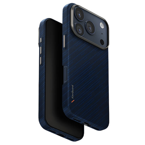 Husa pentru iPhone 17 Pro Max, UNIQ Keva Aramid, albastru