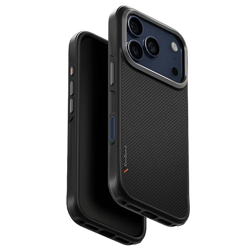 Husa pentru iPhone 17 Pro, UNIQ Keva Aramid, negru mat