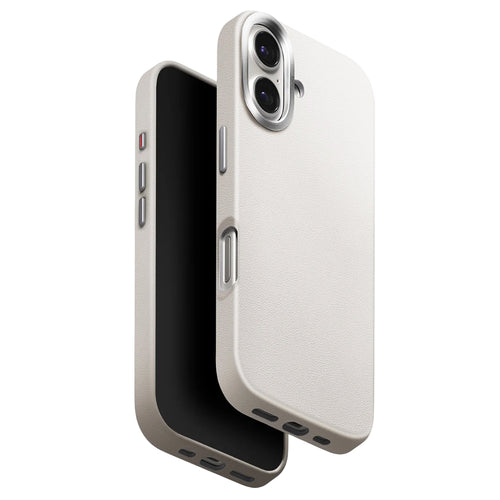 Husa pentru iPhone 17, UNIQ Lyden Leatherette Case, gri