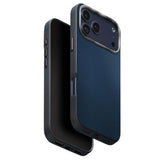 Husa pentru iPhone 17 Pro, UNIQ Lyden Leatherette Case, albastru
