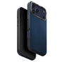 Husa pentru iPhone 17 Pro, UNIQ Lyden Leatherette Case, albastru