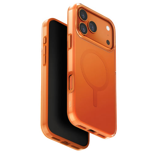 Husa pentru iPhone 17 Pro, UNIQ Clario MagClick™ Eco-Friendly Case, portocaliu
