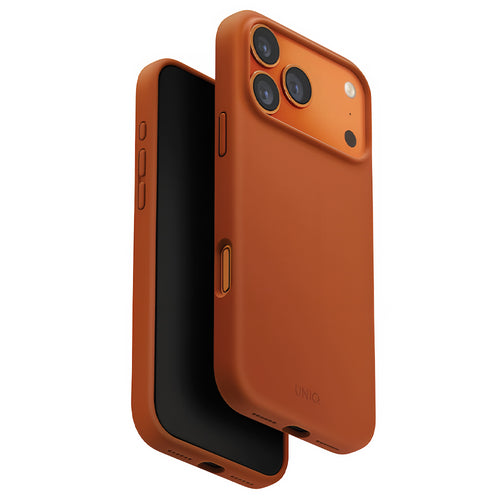 Husa pentru iPhone 17 Pro, UNIQ Lino MagClick™, oranj