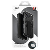 Husa pentru iPhone 17 Pro, UNIQ Heldro Air MagClick, negru/transparenta