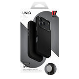 Husa pentru iPhone 17 Pro Max, UNIQ Lyden Leatherette Case, gri