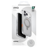 Husa pentru iPhone 17 Pro Max, UNIQ Swivix 360° Kickstand, argintiu