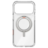 Husa pentru iPhone 17 Pro Max, UNIQ Swivix 360° Kickstand, argintiu