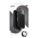Husa pentru iPhone 17 Pro Max, UNIQ Keva Aramid, negru