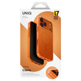 Husa pentru iPhone 17 Pro, UNIQ Clario MagClick™ Eco-Friendly Case, portocaliu