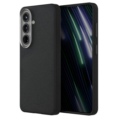 Husa pentru Samsung Galaxy S26, UNIQ Lyden Leatherette Case, negru