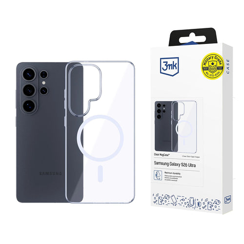 Husa pentru Samsung Galaxy S26 Ultra, 3mk Clear MagCase, transparenta