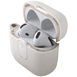 Husa casti pentru AirPods 4, Uniq Clyde Series Gray Beige
