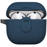 Husa casti pentru AirPods 4, Uniq Clyde Series Blue, alb