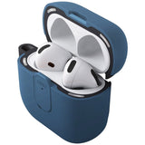 Husa casti pentru AirPods 4, Uniq Clyde Series Blue, alb