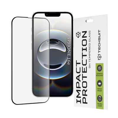 Folie de protectie pentru iPhone 16e, Techsuit 111D Full Cover / Full Glue Glass
