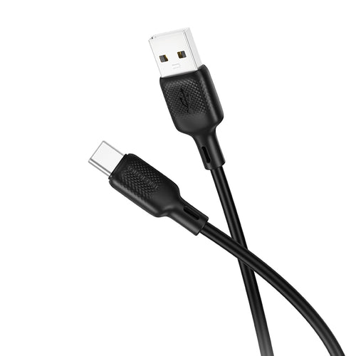 Cablu Borofone de date Lenny Series (BX113), USB to Type-C, Silicon, 3A, 1m, negru