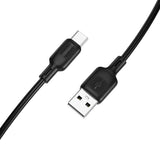Cablu Borofone de date Lenny Series (BX113), USB to Type-C, Silicon, 3A, 2m, negru