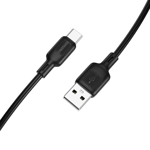 Cablu Borofone de date Lenny Series (BX113), USB to Type-C, Silicon, 3A, 2m, negru