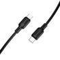Cablu Borofone de date Lenny Series (BX113), Type-C to Type-C, Silicon, PD60W, 3A, 2m, negru