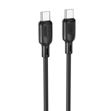 Cablu Borofone de date Lenny Series (BX113), Type-C to Type-C, Silicon, PD60W, 3A, 2m, negru