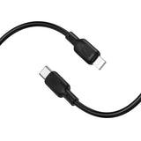 Cablu Borofone de date Lenny Series (BX113), Type-C to Lightning, 27W, Silicon, 2m, negru