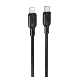 Cablu Borofone de date Lenny Series (BX113), Type-C to Lightning, 27W, Silicon, 2m, negru