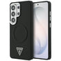 Husa pentru Samsung Galaxy S26 Ultra, Guess Embossed Ring Triangle Logo MagSafe (GUHMS26LPSDTSCMK), negru