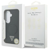 Husa pentru Samsung Galaxy S26, Guess Embossed Ring Triangle Logo MagSafe (GUHMS26SPSDTSCMK), negru