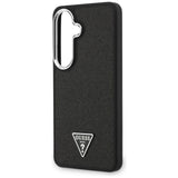 Husa pentru Samsung Galaxy S26 Plus, Guess Fixed Glitter Triangle Logo MagSafe (GUHMS26MPFGTSCMK), negru