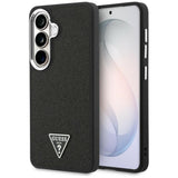 Husa pentru Samsung Galaxy S26 Plus, Guess Fixed Glitter Triangle Logo MagSafe (GUHMS26MPFGTSCMK), negru