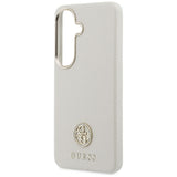 Husa pentru Samsung Galaxy S26, Guess Rhinestone Round Logo MagSafe (GUHMS26SPGCRMDEE), bej