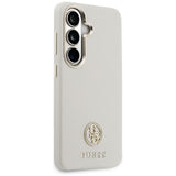 Husa pentru Samsung Galaxy S26, Guess Rhinestone Round Logo MagSafe (GUHMS26SPGCRMDEE), bej