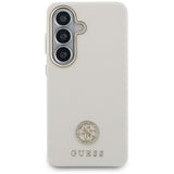 Husa pentru Samsung Galaxy S26, Guess Rhinestone Round Logo MagSafe (GUHMS26SPGCRMDEE), bej